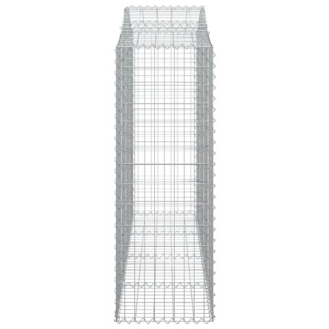 Kosze gabionowe, 8 szt, 200x50x140/160 cm, galwanizowane żelazo Kosze gabionowe, 8 szt, 200x50x140/160 cm, galwanizowane żelazo