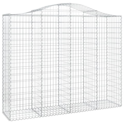 Kosze gabionowe, 8 szt, 200x50x160/180 cm, galwanizowane żelazo Kosze gabionowe, 8 szt, 200x50x160/180 cm, galwanizowane żelazo