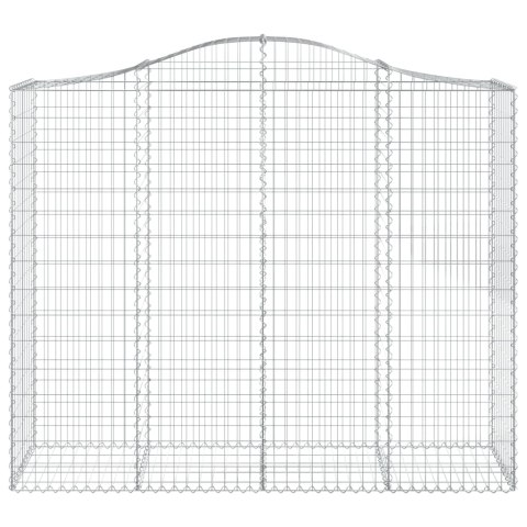 Kosze gabionowe, 8 szt, 200x50x160/180 cm, galwanizowane żelazo Kosze gabionowe, 8 szt, 200x50x160/180 cm, galwanizowane żelazo