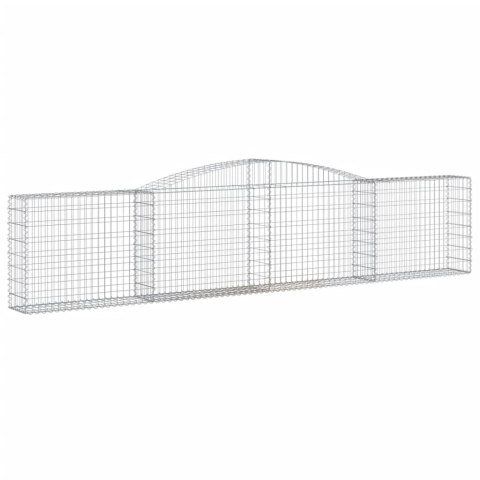 Kosze gabionowe, 8 szt, 400x30x80/100 cm, galwanizowane żelazo Kosze gabionowe, 8 szt, 400x30x80/100 cm, galwanizowane żelazo