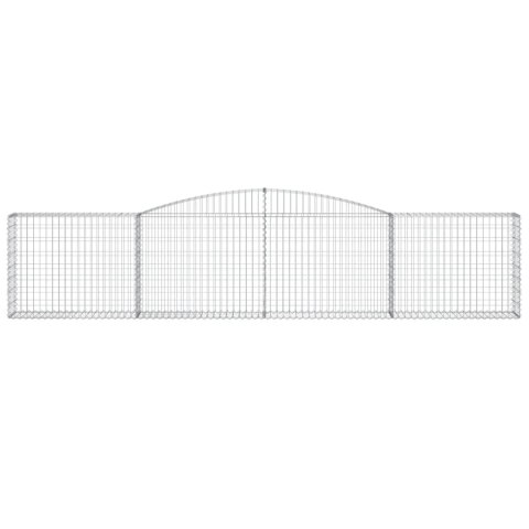 Kosze gabionowe, 8 szt, 400x30x80/100 cm, galwanizowane żelazo Kosze gabionowe, 8 szt, 400x30x80/100 cm, galwanizowane żelazo
