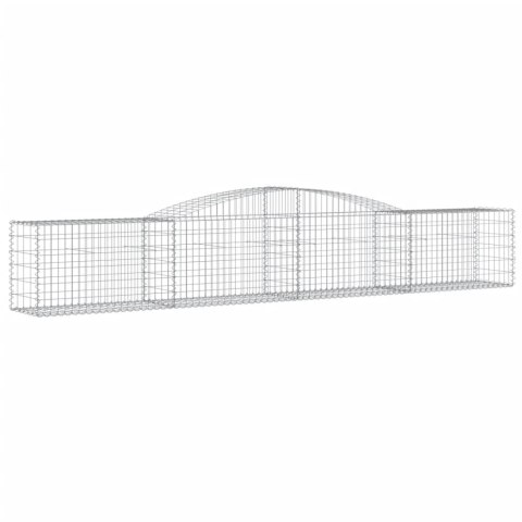 Kosze gabionowe, 8 szt, 400x50x60/80 cm, galwanizowane żelazo Kosze gabionowe, 8 szt, 400x50x60/80 cm, galwanizowane żelazo