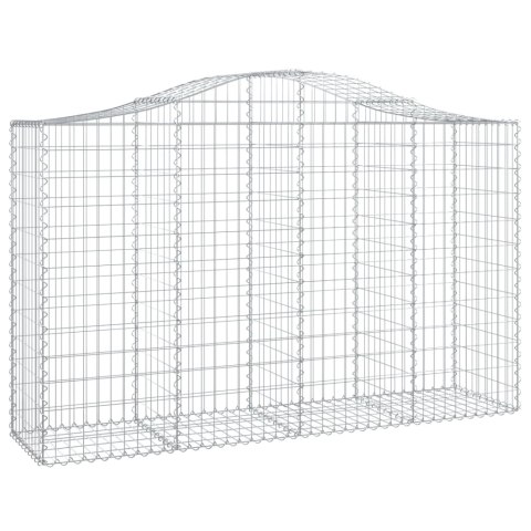 Kosze gabionowe, 9 szt, 200x50x120/140 cm, galwanizowane żelazo Kosze gabionowe, 9 szt, 200x50x120/140 cm, galwanizowane żelazo