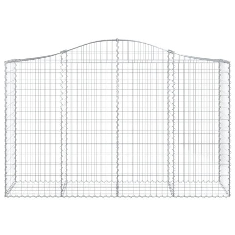 Kosze gabionowe, 9 szt, 200x50x120/140 cm, galwanizowane żelazo Kosze gabionowe, 9 szt, 200x50x120/140 cm, galwanizowane żelazo