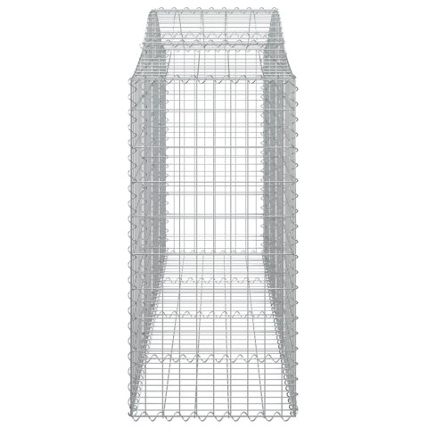 Kosze gabionowe, 9 szt, 200x50x120/140 cm, galwanizowane żelazo Kosze gabionowe, 9 szt, 200x50x120/140 cm, galwanizowane żelazo