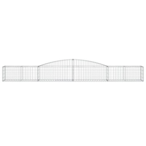 Kosze gabionowe, 9 szt, 400x50x40/60 cm, galwanizowane żelazo Kosze gabionowe, 9 szt, 400x50x40/60 cm, galwanizowane żelazo