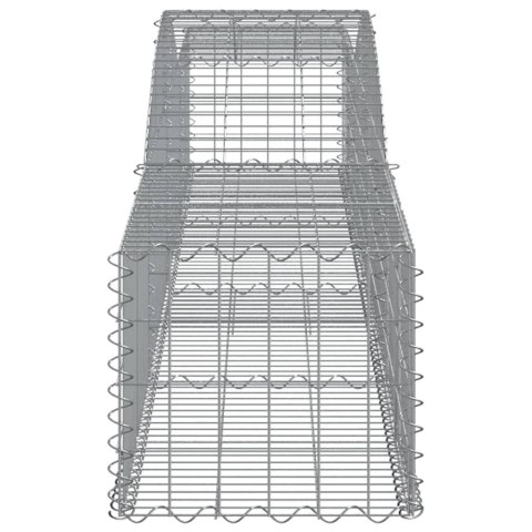 Kosze gabionowe, 9 szt, 400x50x40/60 cm, galwanizowane żelazo Kosze gabionowe, 9 szt, 400x50x40/60 cm, galwanizowane żelazo