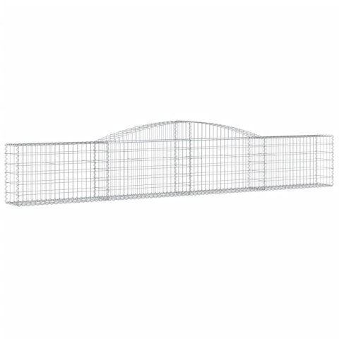Kosze gabionowe, 10 szt, 400x30x60/80 cm, galwanizowane żelazo Kosze gabionowe, 10 szt, 400x30x60/80 cm, galwanizowane żelazo
