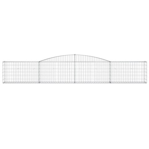 Kosze gabionowe, 10 szt, 400x30x60/80 cm, galwanizowane żelazo Kosze gabionowe, 10 szt, 400x30x60/80 cm, galwanizowane żelazo