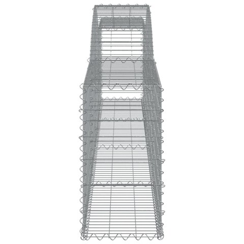 Kosze gabionowe, 10 szt, 400x30x60/80 cm, galwanizowane żelazo Kosze gabionowe, 10 szt, 400x30x60/80 cm, galwanizowane żelazo
