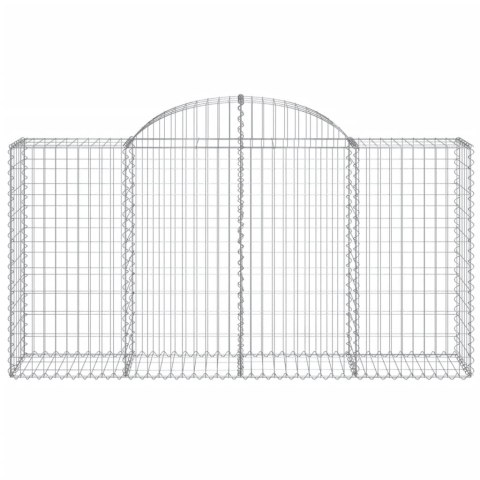 Kosze gabionowe, 11 szt, 200x50x100/120cm, galwanizowane żelazo Kosze gabionowe, 11 szt, 200x50x100/120cm, galwanizowane żelazo