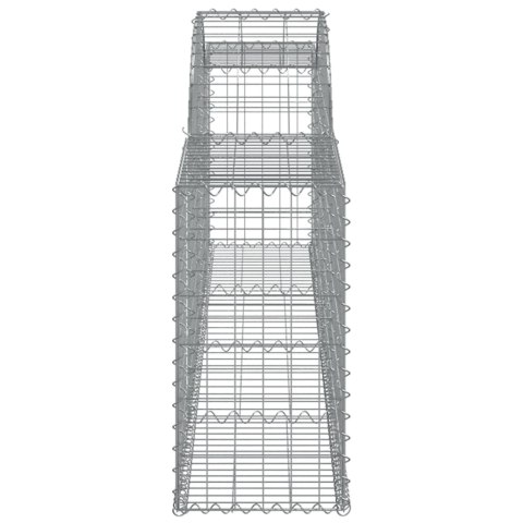 Kosze gabionowe, 11 szt., 300x30x60/80 cm, galwanizowane żelazo Kosze gabionowe, 11 szt., 300x30x60/80 cm, galwanizowane żelazo