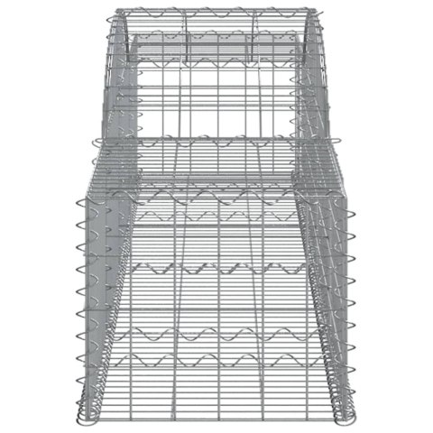 Kosze gabionowe, 11 szt, 300x50x40/60 cm, galwanizowane żelazo Kosze gabionowe, 11 szt, 300x50x40/60 cm, galwanizowane żelazo