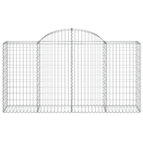 Kosze gabionowe, 12 szt, 200x50x100/120cm, galwanizowane żelazo Kosze gabionowe, 12 szt, 200x50x100/120cm, galwanizowane żelazo