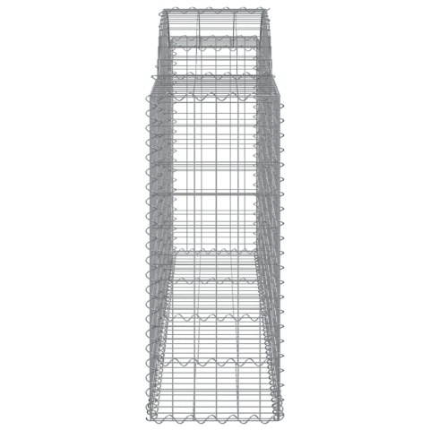 Kosze gabionowe, 12 szt, 200x50x100/120cm, galwanizowane żelazo Kosze gabionowe, 12 szt, 200x50x100/120cm, galwanizowane żelazo