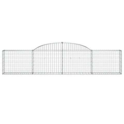 Kosze gabionowe, 12 szt., 300x30x60/80 cm, galwanizowane żelazo Kosze gabionowe, 12 szt., 300x30x60/80 cm, galwanizowane żelazo