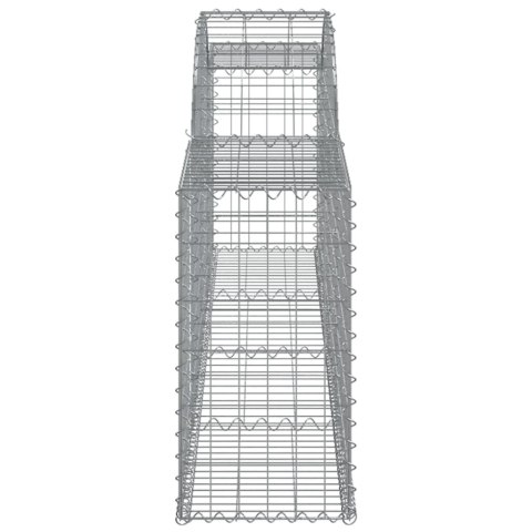 Kosze gabionowe, 12 szt., 300x30x60/80 cm, galwanizowane żelazo Kosze gabionowe, 12 szt., 300x30x60/80 cm, galwanizowane żelazo