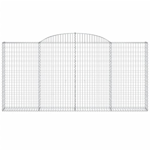Kosze gabionowe, 6 szt, 300x30x140/160 cm, galwanizowane żelazo Kosze gabionowe, 6 szt, 300x30x140/160 cm, galwanizowane żelazo
