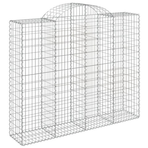 Kosze gabionowe, 7 szt, 200x50x160/180 cm, galwanizowane żelazo Kosze gabionowe, 7 szt, 200x50x160/180 cm, galwanizowane żelazo