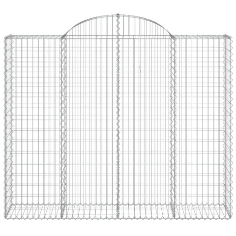 Kosze gabionowe, 7 szt, 200x50x160/180 cm, galwanizowane żelazo Kosze gabionowe, 7 szt, 200x50x160/180 cm, galwanizowane żelazo