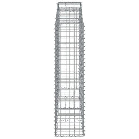 Kosze gabionowe, 7 szt, 200x50x160/180 cm, galwanizowane żelazo Kosze gabionowe, 7 szt, 200x50x160/180 cm, galwanizowane żelazo
