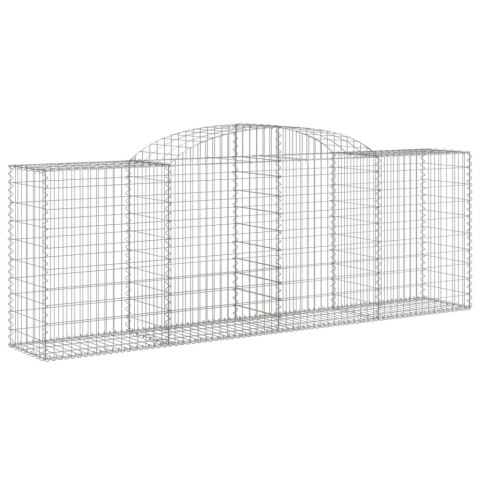 Kosze gabionowe, 7 szt, 300x50x100/120 cm, galwanizowane żelazo Kosze gabionowe, 7 szt, 300x50x100/120 cm, galwanizowane żelazo