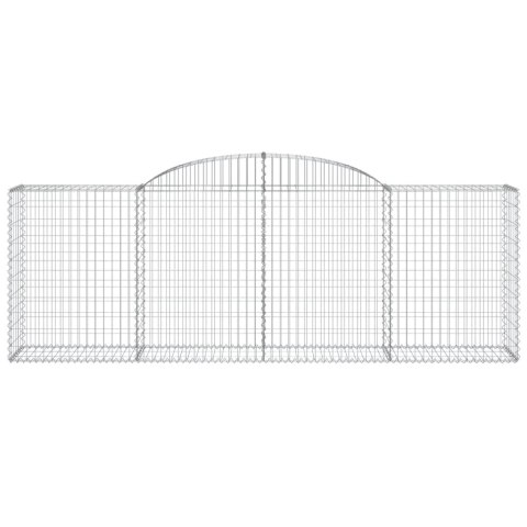 Kosze gabionowe, 7 szt, 300x50x100/120 cm, galwanizowane żelazo Kosze gabionowe, 7 szt, 300x50x100/120 cm, galwanizowane żelazo
