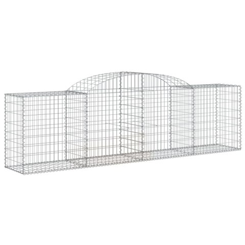 Kosze gabionowe, 7 szt., 300x50x80/100 cm, galwanizowane żelazo Kosze gabionowe, 7 szt., 300x50x80/100 cm, galwanizowane żelazo
