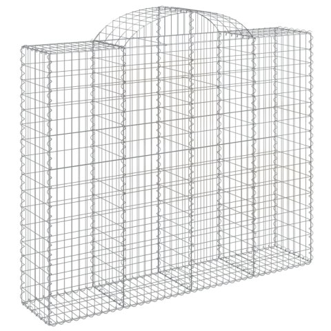 Kosze gabionowe, 8 szt, 200x50x160/180 cm, galwanizowane żelazo Kosze gabionowe, 8 szt, 200x50x160/180 cm, galwanizowane żelazo