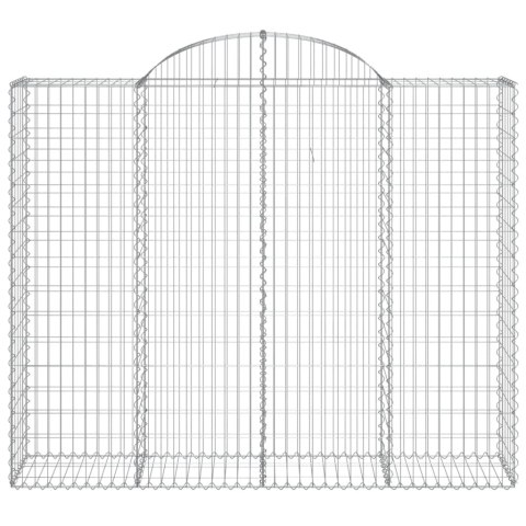 Kosze gabionowe, 8 szt, 200x50x160/180 cm, galwanizowane żelazo Kosze gabionowe, 8 szt, 200x50x160/180 cm, galwanizowane żelazo