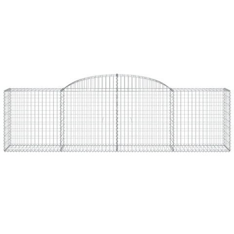 Kosze gabionowe, 8 szt., 300x50x80/100 cm, galwanizowane żelazo Kosze gabionowe, 8 szt., 300x50x80/100 cm, galwanizowane żelazo