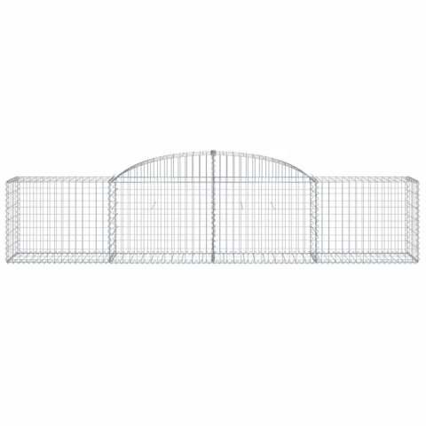 Kosze gabionowe, 9 szt., 300x50x60/80 cm, galwanizowane żelazo Kosze gabionowe, 9 szt., 300x50x60/80 cm, galwanizowane żelazo