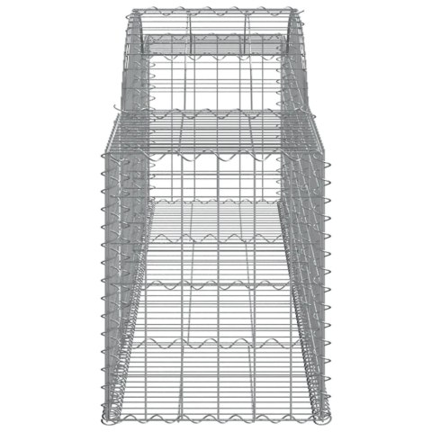 Kosze gabionowe, 9 szt., 300x50x60/80 cm, galwanizowane żelazo Kosze gabionowe, 9 szt., 300x50x60/80 cm, galwanizowane żelazo
