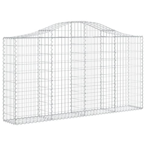 Kosze gabionowe, 11 szt, 200x30x100/120cm, galwanizowane żelazo Kosze gabionowe, 11 szt, 200x30x100/120cm, galwanizowane żelazo