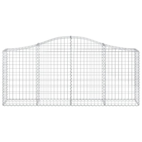 Kosze gabionowe, 13 szt, 200x30x80/100 cm, galwanizowane żelazo Kosze gabionowe, 13 szt, 200x30x80/100 cm, galwanizowane żelazo