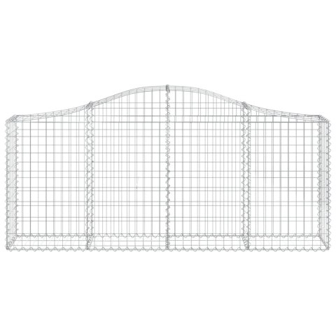 Kosze gabionowe, 14 szt, 200x30x80/100 cm, galwanizowane żelazo Kosze gabionowe, 14 szt, 200x30x80/100 cm, galwanizowane żelazo