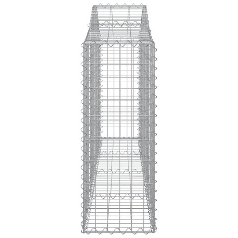 Kosze gabionowe, 14 szt, 200x30x80/100 cm, galwanizowane żelazo Kosze gabionowe, 14 szt, 200x30x80/100 cm, galwanizowane żelazo