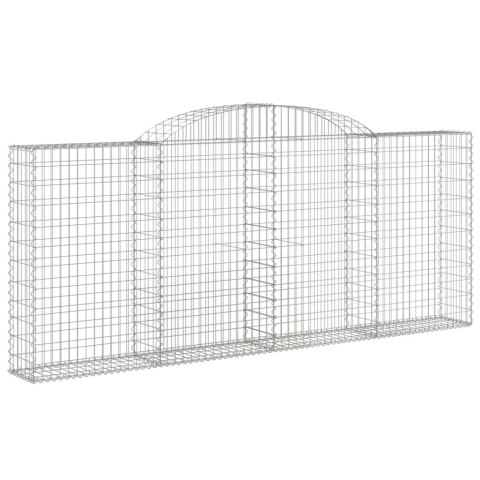 Kosze gabionowe, 7 szt, 300x30x120/140 cm, galwanizowane żelazo Kosze gabionowe, 7 szt, 300x30x120/140 cm, galwanizowane żelazo