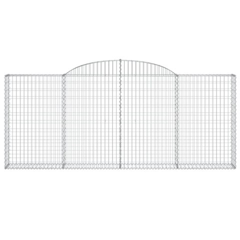 Kosze gabionowe, 7 szt, 300x30x120/140 cm, galwanizowane żelazo Kosze gabionowe, 7 szt, 300x30x120/140 cm, galwanizowane żelazo