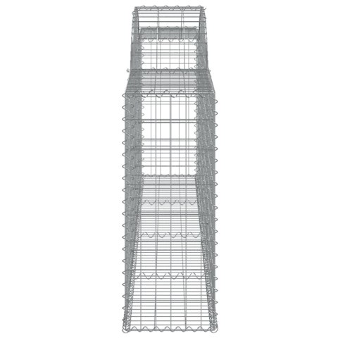 Kosze gabionowe, 9 szt, 300x30x80/100 cm, galwanizowane żelazo Kosze gabionowe, 9 szt, 300x30x80/100 cm, galwanizowane żelazo