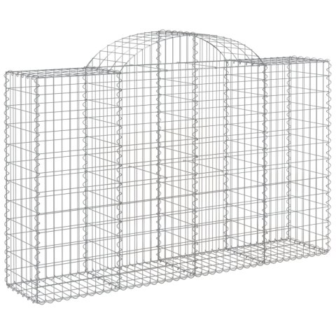Kosze gabionowe, 10 szt, 200x50x120/140cm, galwanizowane żelazo Kosze gabionowe, 10 szt, 200x50x120/140cm, galwanizowane żelazo