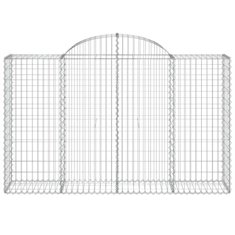 Kosze gabionowe, 10 szt, 200x50x120/140cm, galwanizowane żelazo Kosze gabionowe, 10 szt, 200x50x120/140cm, galwanizowane żelazo