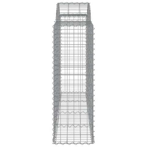Kosze gabionowe, 10 szt, 200x50x120/140cm, galwanizowane żelazo Kosze gabionowe, 10 szt, 200x50x120/140cm, galwanizowane żelazo