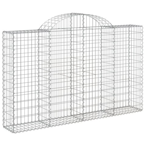 Kosze gabionowe, 11 szt, 200x30x120/140cm, galwanizowane żelazo Kosze gabionowe, 11 szt, 200x30x120/140cm, galwanizowane żelazo
