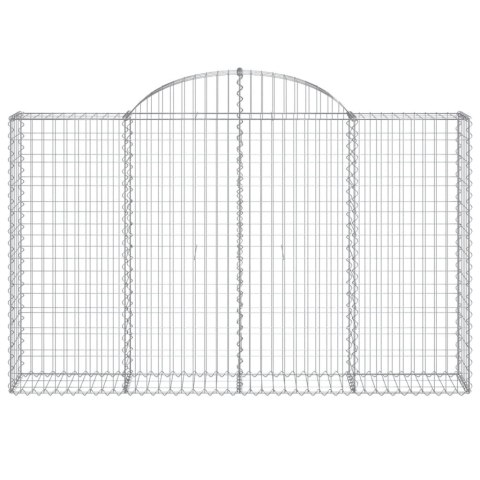 Kosze gabionowe, 11 szt, 200x30x120/140cm, galwanizowane żelazo Kosze gabionowe, 11 szt, 200x30x120/140cm, galwanizowane żelazo