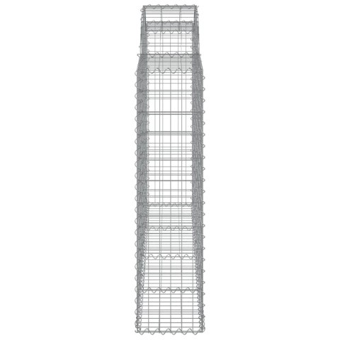 Kosze gabionowe, 11 szt, 200x30x120/140cm, galwanizowane żelazo Kosze gabionowe, 11 szt, 200x30x120/140cm, galwanizowane żelazo