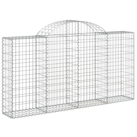 Kosze gabionowe, 12 szt, 200x30x100/120cm, galwanizowane żelazo Kosze gabionowe, 12 szt, 200x30x100/120cm, galwanizowane żelazo