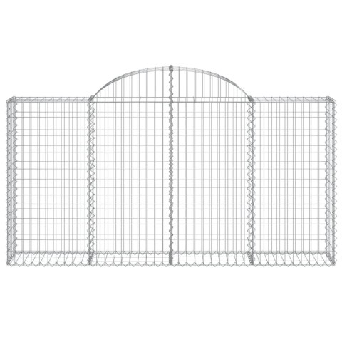 Kosze gabionowe, 12 szt, 200x30x100/120cm, galwanizowane żelazo Kosze gabionowe, 12 szt, 200x30x100/120cm, galwanizowane żelazo