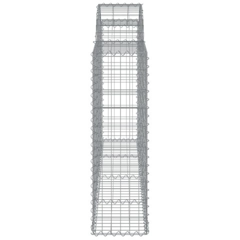Kosze gabionowe, 12 szt, 200x30x100/120cm, galwanizowane żelazo Kosze gabionowe, 12 szt, 200x30x100/120cm, galwanizowane żelazo