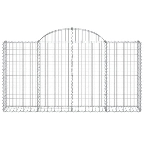 Kosze gabionowe, 13 szt, 200x30x100/120cm, galwanizowane żelazo Kosze gabionowe, 13 szt, 200x30x100/120cm, galwanizowane żelazo